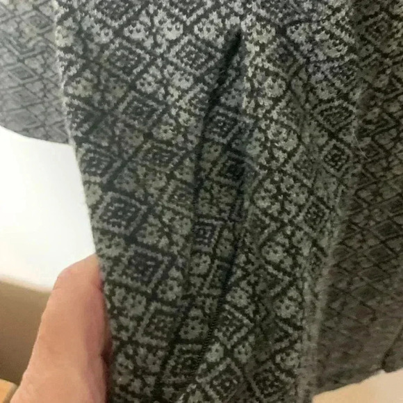 Telluride Zip Up Dress, thick wool blend, 2 Zippered Side Pockets, gray w black - Picture 8 of 11